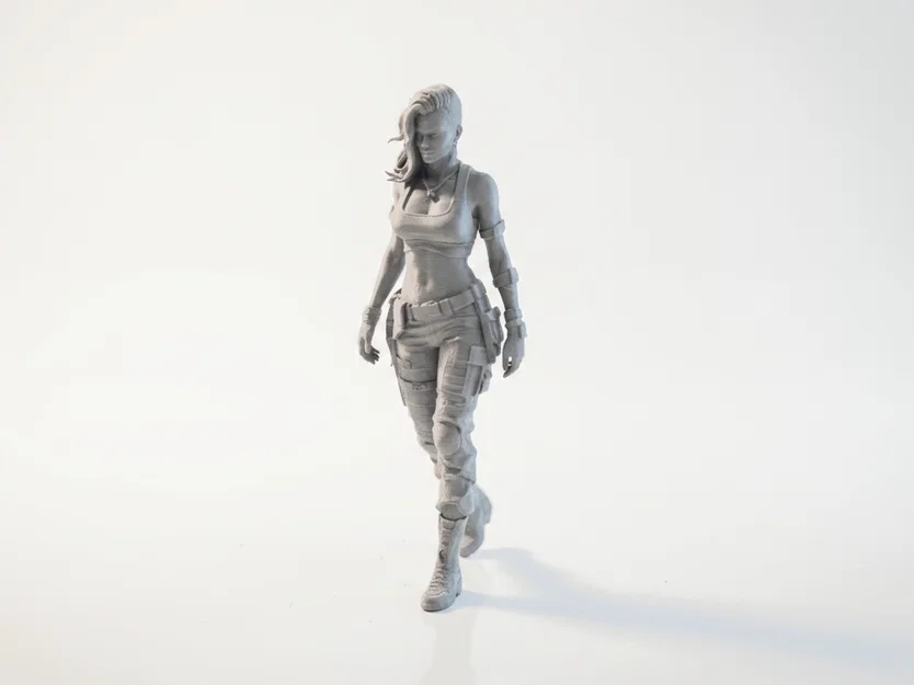 Mô hình 3D Tượng cô gái đang đi bộ (Female Figure Walking Statue) - Image 1