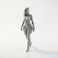 Mô hình 3D Tượng cô gái đang đi bộ (Female Figure Walking Statue) - Thumbnail 1