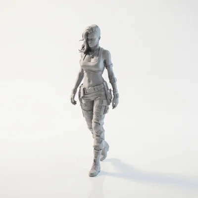 Mô hình 3D Tượng cô gái đang đi bộ (Female Figure Walking Statue)