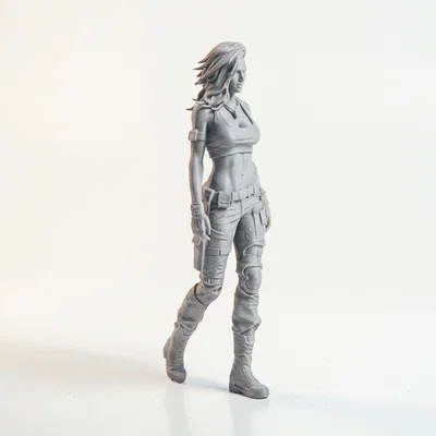 Mô hình 3D Tượng cô gái đang đi bộ (Female Figure Walking Statue)