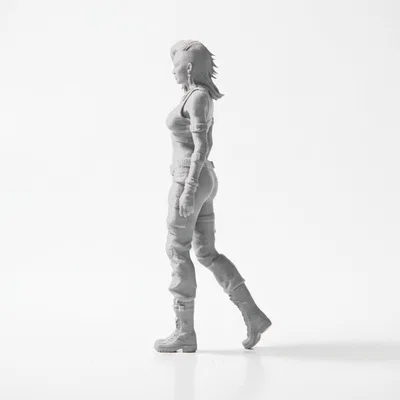 Mô hình 3D Tượng cô gái đang đi bộ (Female Figure Walking Statue)