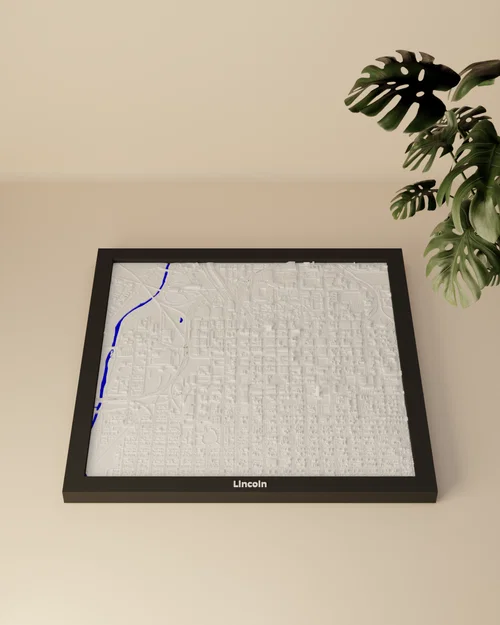 Lincoln, Hoa Kỳ - Mô hình địa hình 3D thu nhỏ - Image 3