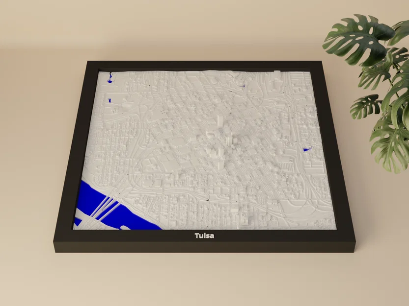 Tulsa, Hoa Kỳ - Mô hình địa hình 3D thu nhỏ - Image 1