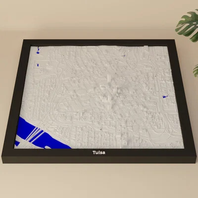 Tulsa, Hoa Kỳ - Mô hình địa hình 3D thu nhỏ