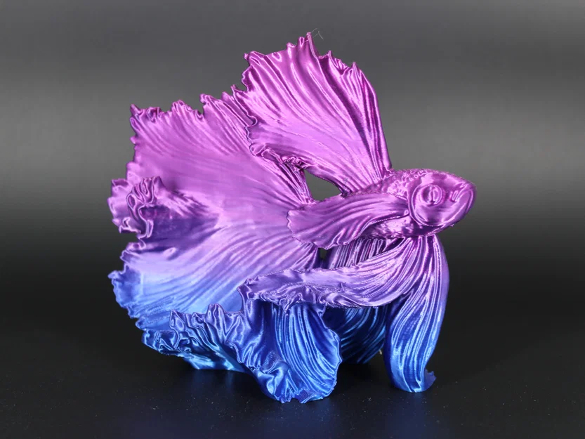 Tượng cá chọi (Betta) in 3D nghệ thuật trang trí để bàn - Image 1