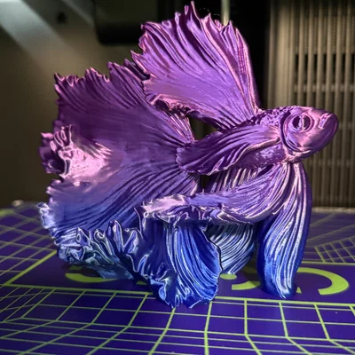 Tượng cá chọi (Betta) in 3D nghệ thuật trang trí để bàn
