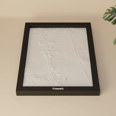 Frasselt, Đức - Mô hình địa hình 3D thu nhỏ