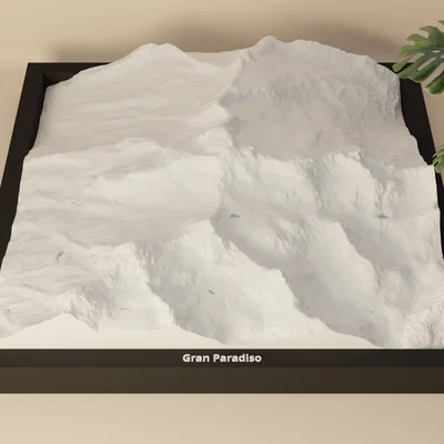 Gran Paradiso, Ý - Mô hình thu nhỏ 3D