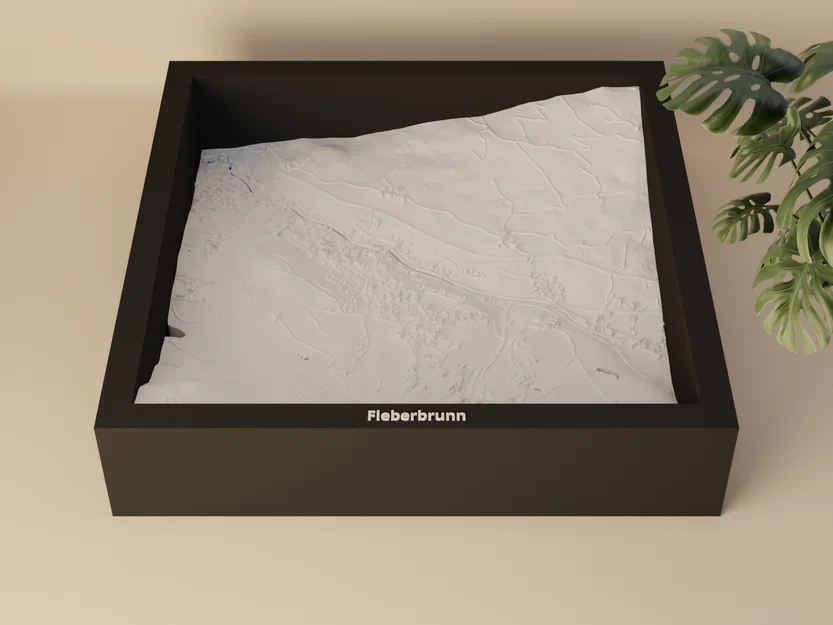 Fieberbrunn, Áo - Mô hình địa hình thu nhỏ 3D - Image 1