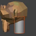 Mô hình giá đỡ hình đầu khỉ (Monkey Figure Stand) phong cách Low-poly - Thumbnail 1