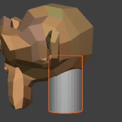 Mô hình giá đỡ hình đầu khỉ (Monkey Figure Stand) phong cách Low-poly