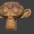 Mô hình giá đỡ hình đầu khỉ (Monkey Figure Stand) phong cách Low-poly - Thumbnail 2