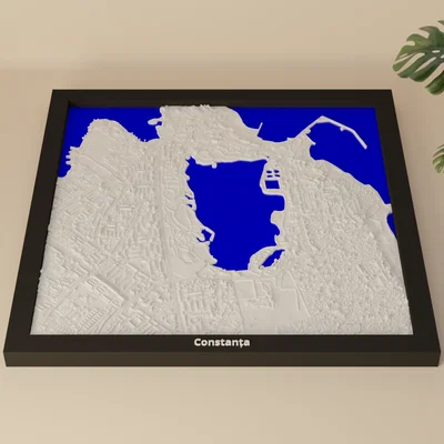 Constanța, Romania - Mô hình địa hình 3D thu nhỏ