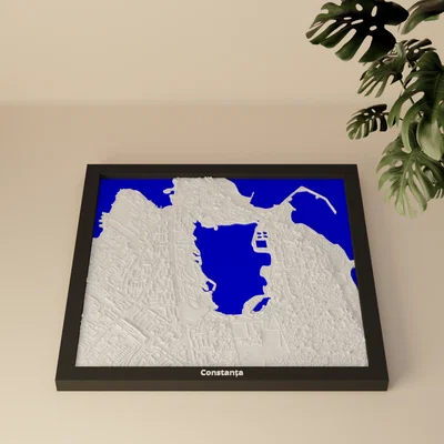 Constanța, Romania - Mô hình địa hình 3D thu nhỏ