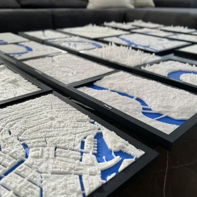 Mô hình thu nhỏ 3D địa hình thành phố Constanța, Romania