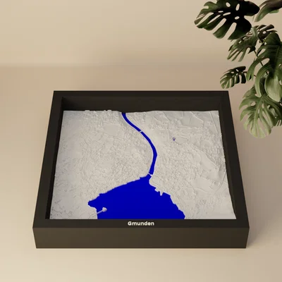 Gmunden, Áo - Mô hình địa hình 3D thu nhỏ