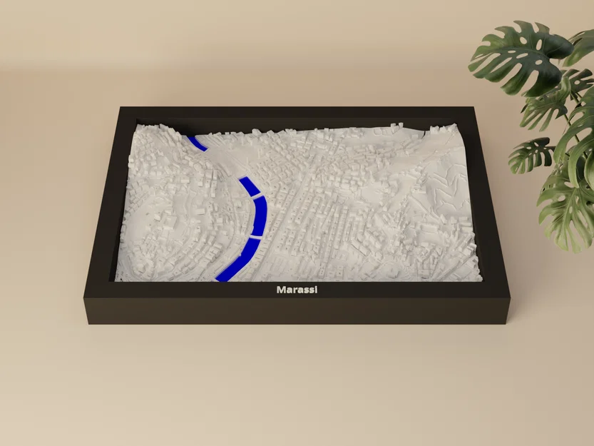 Marassi, Ý - Mô hình địa hình 3D thu nhỏ - Image 4