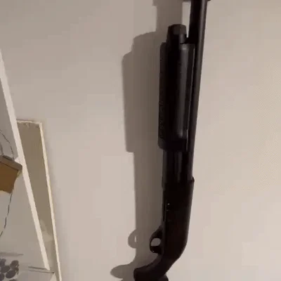 Giá treo súng shotgun gắn tường 3D (dành cho nòng 24mm)