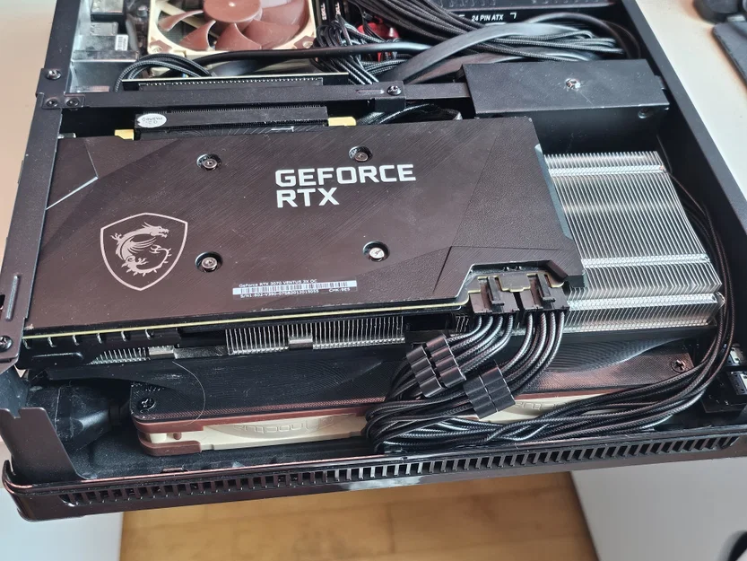 Ống dẫn gió quạt 120mm cho MSI Ventus 3X trên Fractal Design Node 202 - Image 5