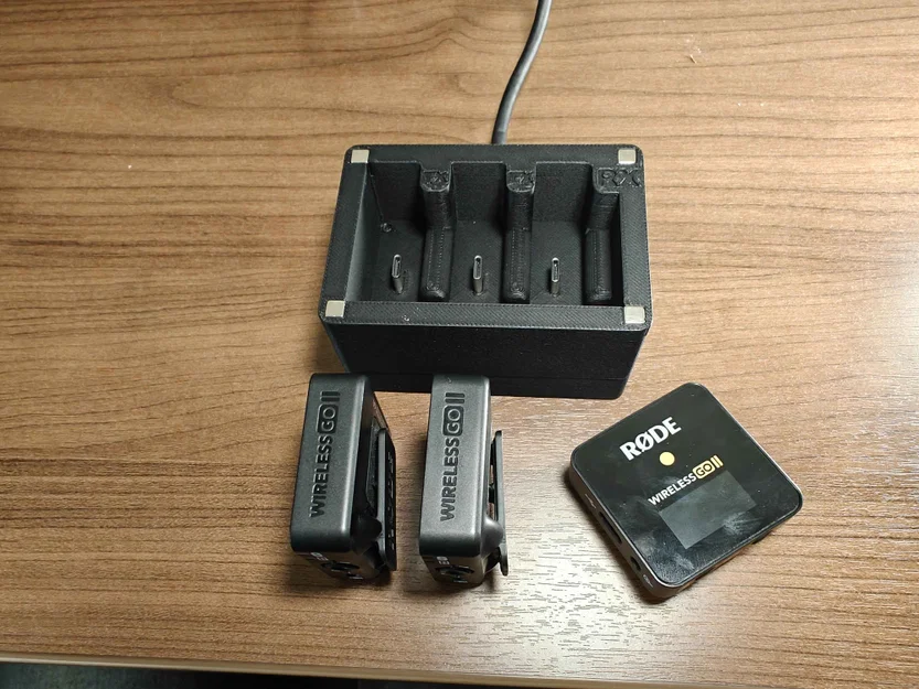 Hộp sạc và đế đựng thông minh cho Rode Wireless Go II (in 3D) - Image 3