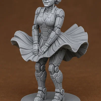 Mô hình Mecha Marilyn Monroe 9cm - Tuyệt phẩm trang trí in 3D