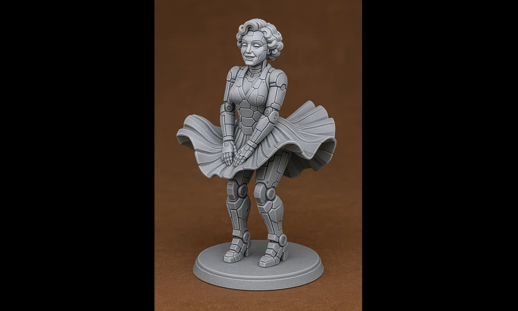Mô hình Mecha Marilyn Monroe 9cm - Tuyệt phẩm trang trí in 3D - Image 4