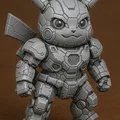 Mô hình Mecha Pikachu - Chiến binh Robot Pokemon 3D cực ngầu - Thumbnail 1