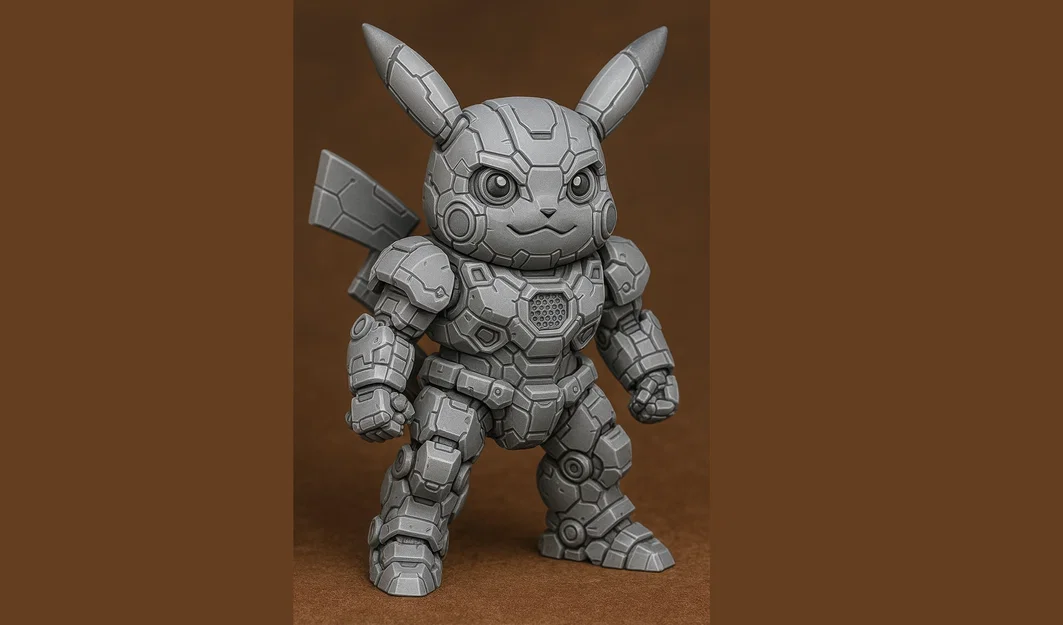 Mô hình Mecha Pikachu - Chiến binh Robot Pokemon 3D cực ngầu - Image 4
