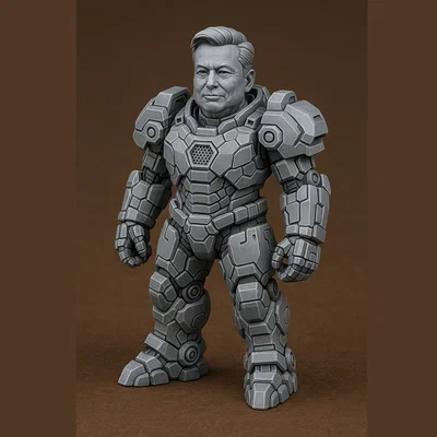 Mô hình Mecha Elon Musk 9cm - Đồ trang trí in 3D độc đáo