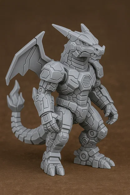 Mô hình 3D Mecha Charizard phong cách Robot cực chất - Image 1