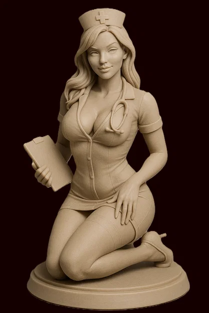 Mô hình cô y tá xinh đẹp (Sexy Nurse) - Tượng trang trí 3D đầy cuốn hút - Image 1