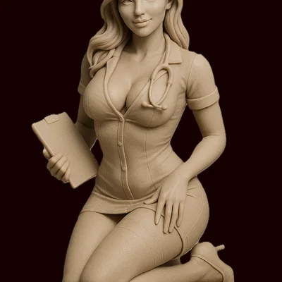 Mô hình cô y tá xinh đẹp (Sexy Nurse) - Tượng trang trí 3D đầy cuốn hút