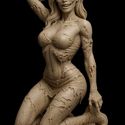 Mô hình nữ Zombie 10cm – Tác phẩm 3D nghệ thuật cực ấn tượng