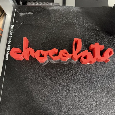 Mô hình trang trí Logo Chocolate Skateboards in 3D cực chất