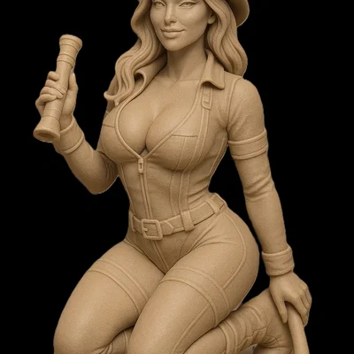 Mô hình nữ lính cứu hỏa Sexy Firefighter 10cm để bàn độc đáo