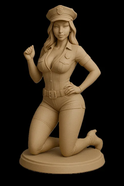 Mô hình 3D Nữ Cảnh Sát Quyến Rũ (Sexy Police Woman) cho sưu tầm - Image 1
