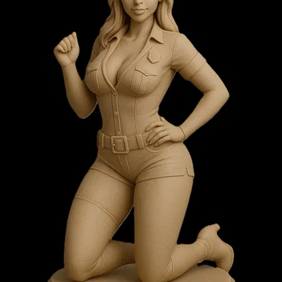 Mô hình 3D Nữ Cảnh Sát Quyến Rũ (Sexy Police Woman) cho sưu tầm