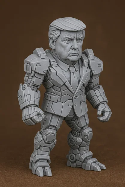 Mô hình Mecha Donald Trump - Tượng Robot Mini độc đáo - Image 1