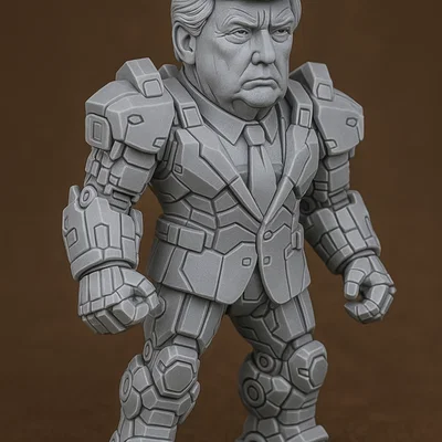 Mô hình Mecha Donald Trump - Tượng Robot Mini độc đáo