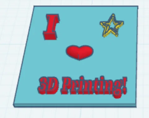 Tấm ốp trang trí I Love 3D Printing độc đáo cho máy in 3D - Image 1