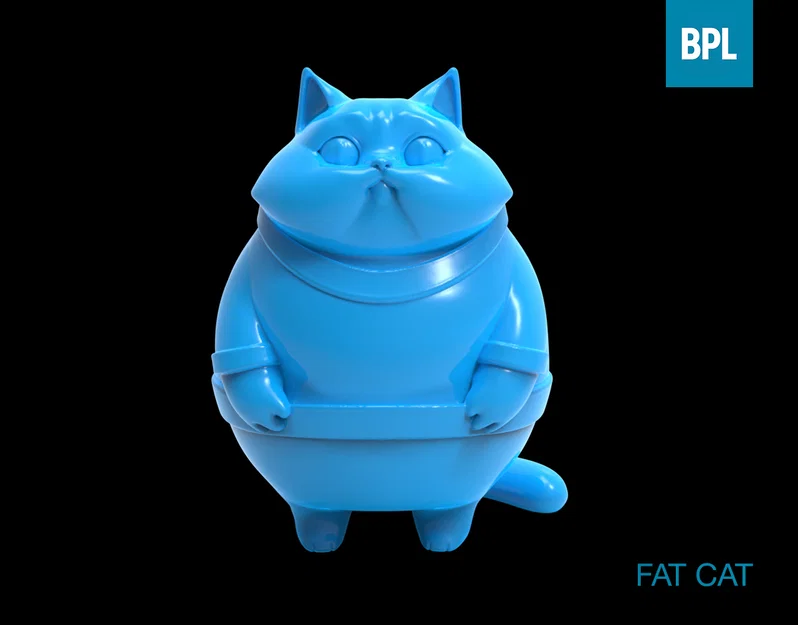 Mô hình chú mèo béo Fat Cat đáng yêu trang trí bàn làm việc - Image 1