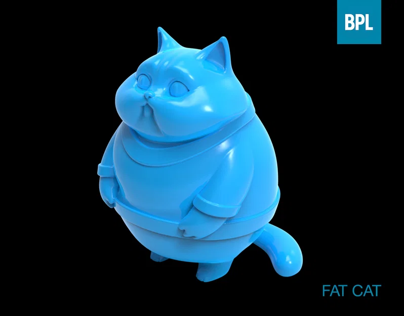 Mô hình chú mèo béo Fat Cat đáng yêu trang trí bàn làm việc - Image 2