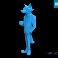 Mô hình 3D Mr. Wolf - Chú sói lịch lãm cho không gian trang trí - Thumbnail 2