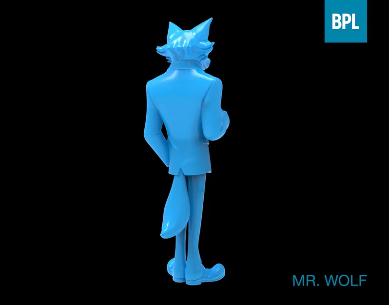 Mô hình 3D Mr. Wolf - Chú sói lịch lãm cho không gian trang trí - Image 4