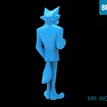 Mô hình 3D Mr. Wolf - Chú sói lịch lãm cho không gian trang trí - Thumbnail 4