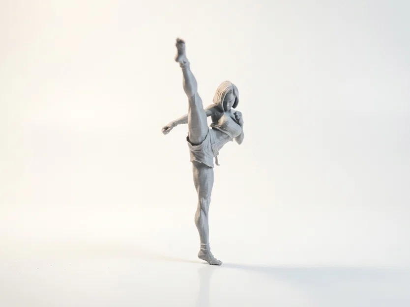 Mô hình 3D vũ công Ballet đá chân cao (High Kick) có thể in ấn - Image 2