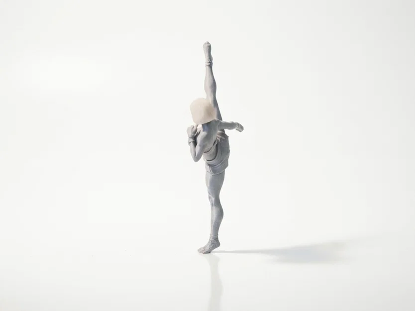 Mô hình 3D vũ công Ballet đá chân cao (High Kick) có thể in ấn - Image 4