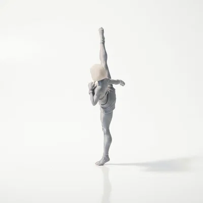 Mô hình 3D vũ công Ballet đá chân cao (High Kick) có thể in ấn