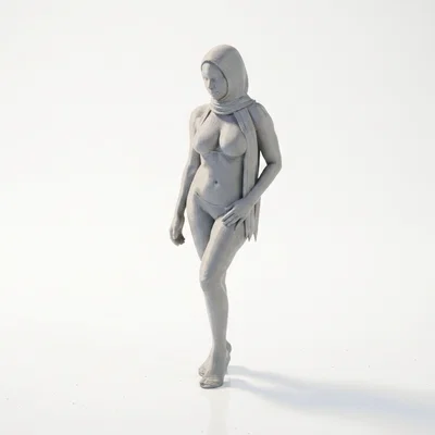 Mô Hình Tượng Nữ Hijab Bikini In 3D Độc Đáo