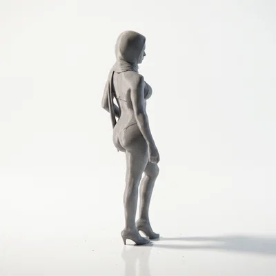 Mô Hình Tượng Nữ Hijab Bikini In 3D Độc Đáo